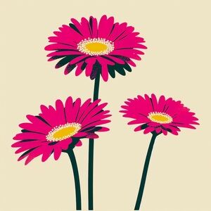 Gerbera Daisies Print